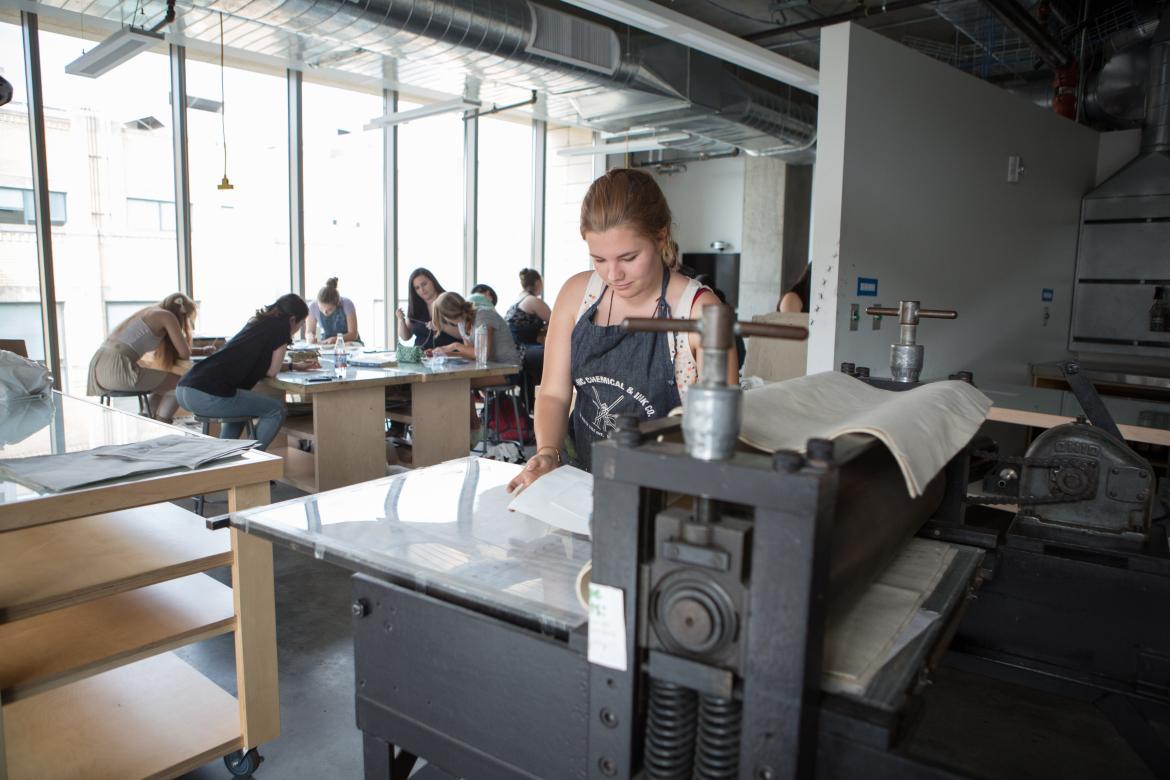 Lunder Arts Center Printmaking Studio