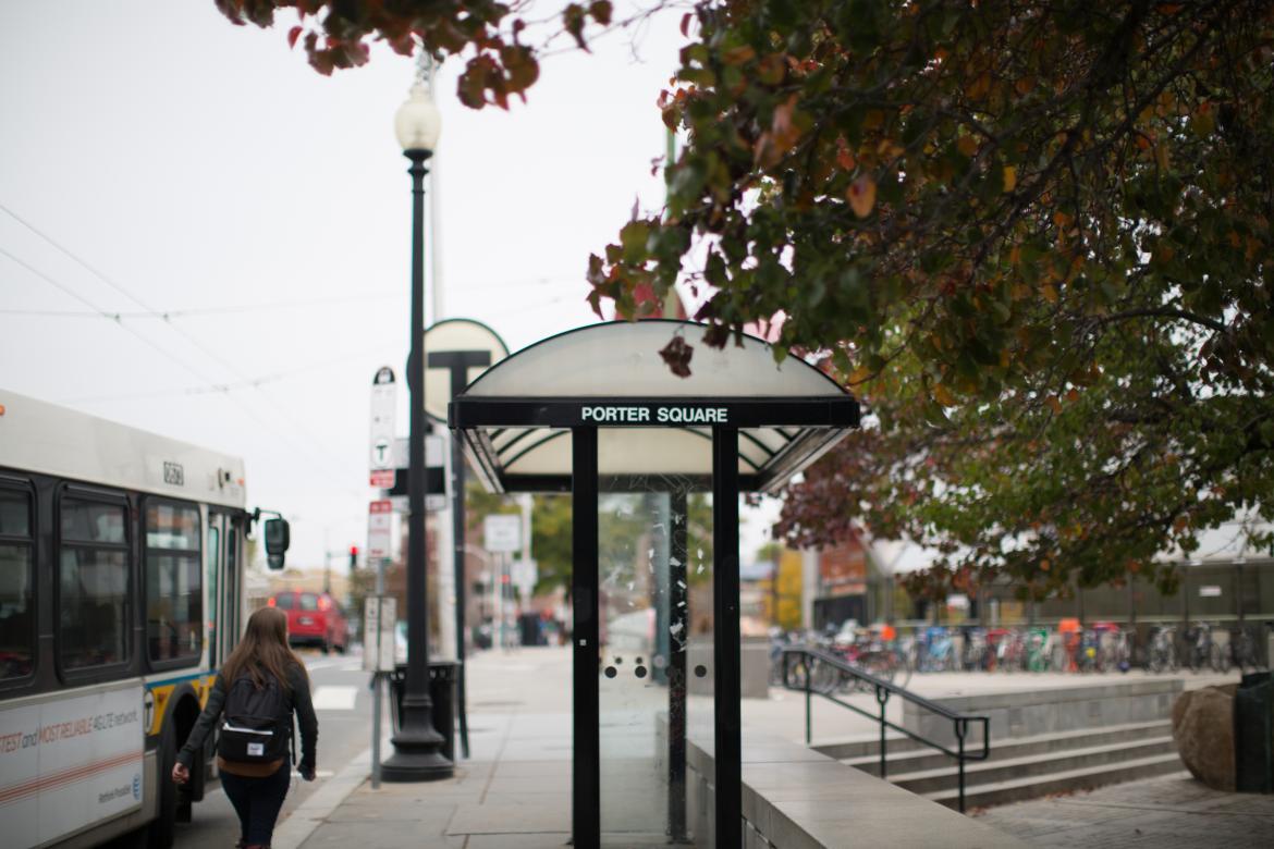 View of porter square entrance
