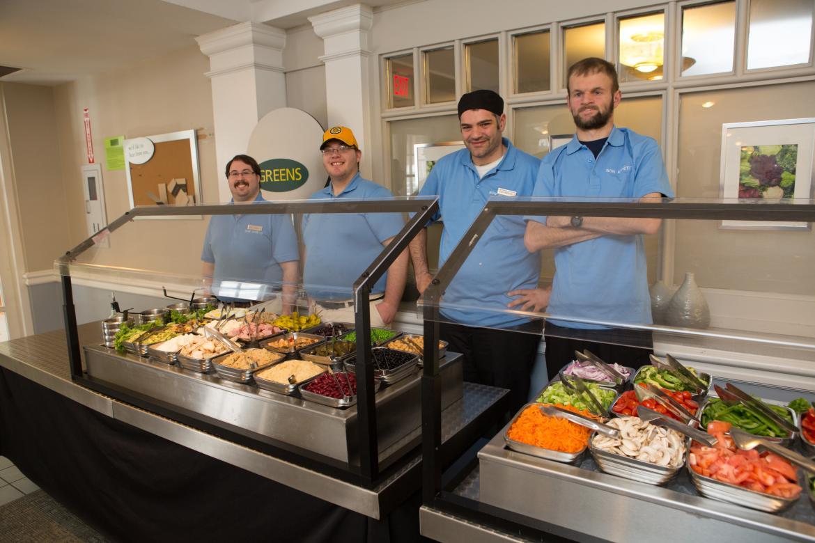 Working at the Student Center Cafe for Bon Appétit