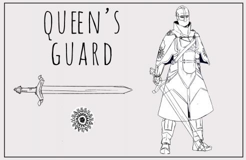 digital illustration of medieval guard
