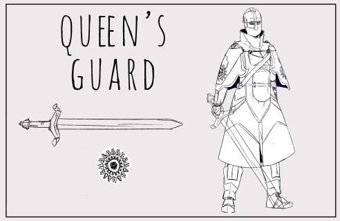digital illustration of medieval guard