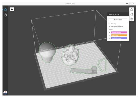 screenshot of program reviewing items before being printed.