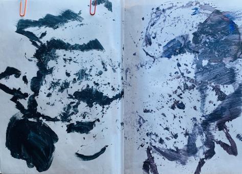 photo of black ink on paper
