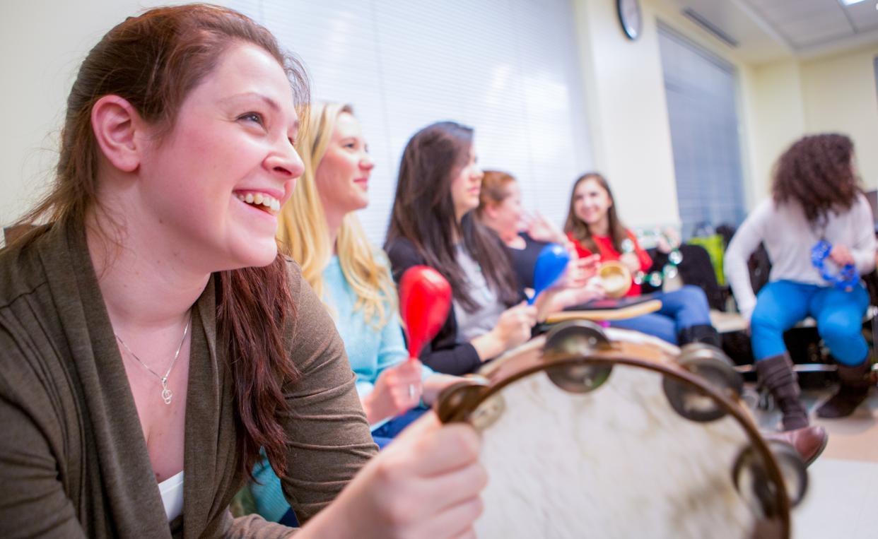 students playing instruments