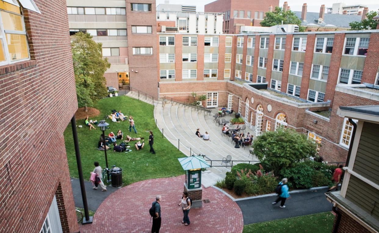 aerial view of lesley campus