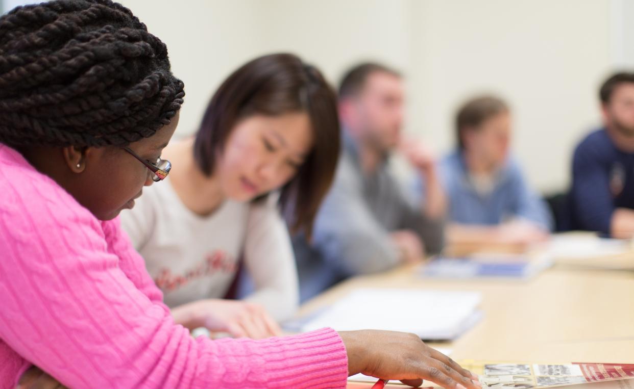 graduate students in class