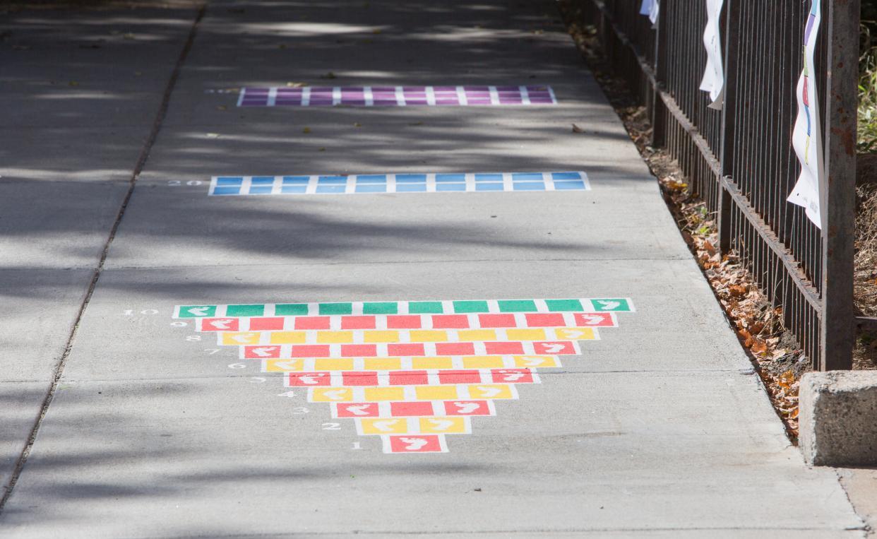 painted sidewalk