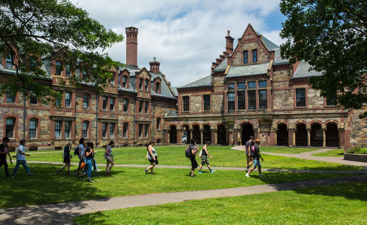 students walking on south campus