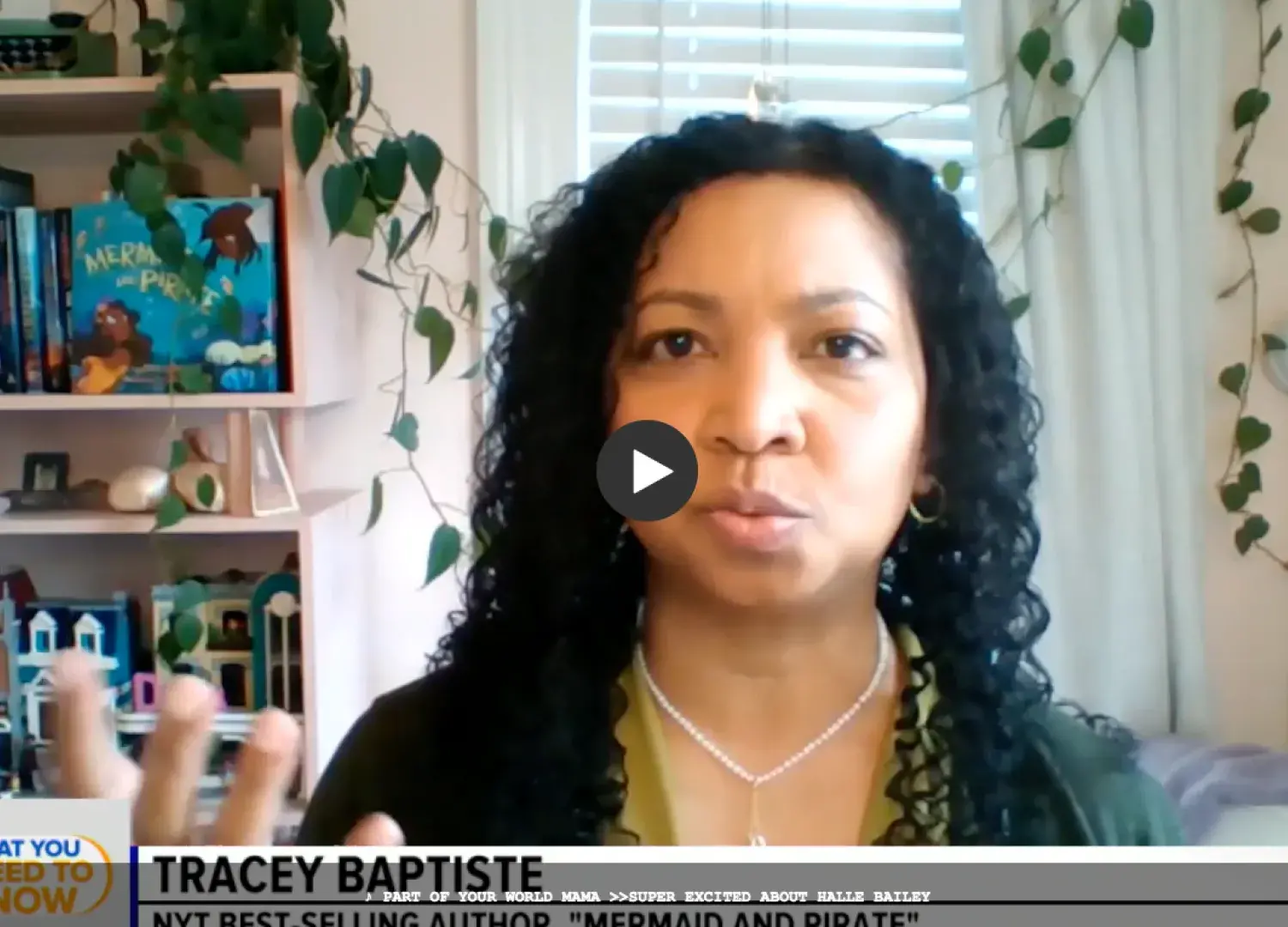 Screenshot of Tracey Baptiste from GMA interview