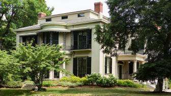 101 Brattle Street Building in Cambridge, MA - white two-story building with columns