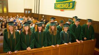Threshold students prepare to graduate.