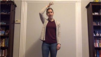 A screenshot of Alyssa Baumgarten from one of her video lessons on YouTube