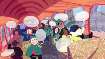 A still from the film "Pre-pandemic Field Trip" that Ariel Grubb '20 created in collaboration with poet Stacy Lawrence