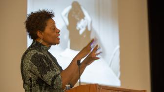 Carrie Mae Weems speaking 