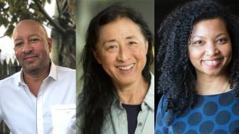 Three headshots: Carl Phillips, Kyoko Mori and Tracey Baptiste