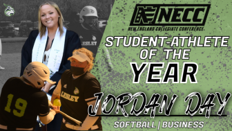 Collage of Jordan Day photos and "NECC Student-Athlete of the Year"