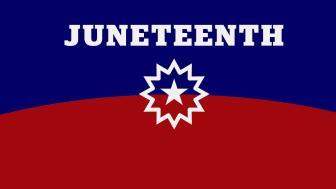 Juneteenth banner that looks like the flag
