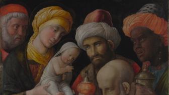 Medieval painting: The Adoration of the Magi by Andrea Mantegna