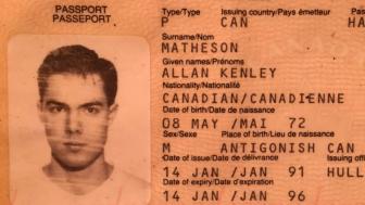 Kenley Matheson's passport information page