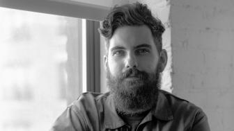 Black and white photo of Nick Lehane