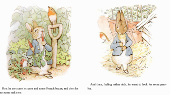 Pages from Beatrix Potter's Peter Rabbit