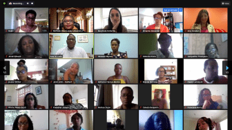 zoom meeting captutre of st. lucia cohort