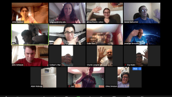 Threshold alumni socialize on Zoom