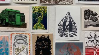 Close up of prints