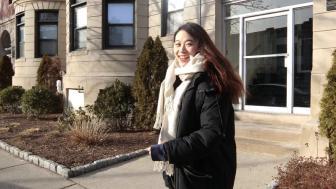 Yuka Chen standing outside with a building behind her.
