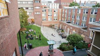 aerial view of lesley campus