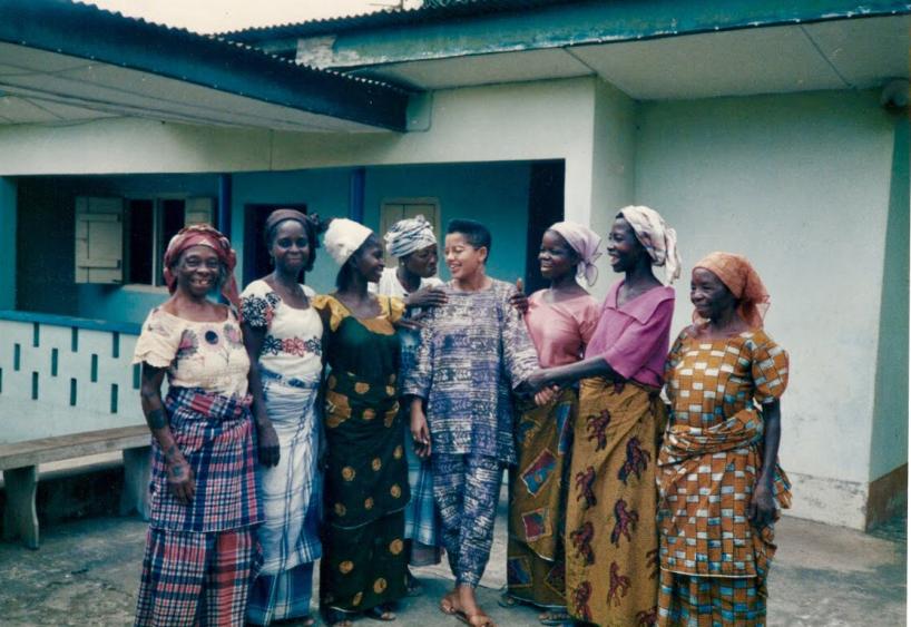 A group of women in traditional outfits in Nigeria