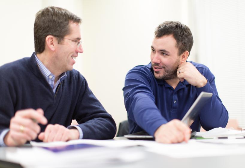 2 graduate students in class