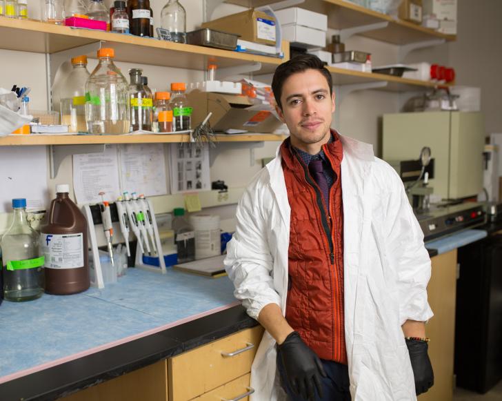 José Gonzalez in his science lab