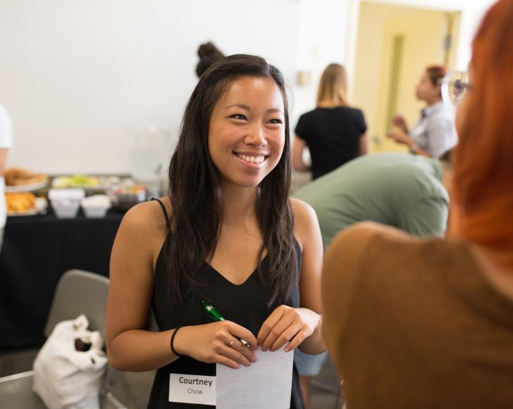 international students chatting