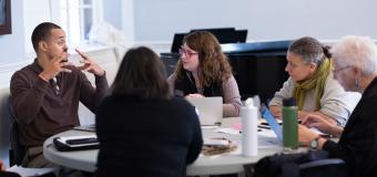 Lesley University multicultural group conversation