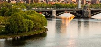 Charles River with Boston skyline in the background