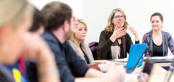 students in classroom discussion