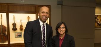 Bryan Stevenson with student Najifa Tanjeem