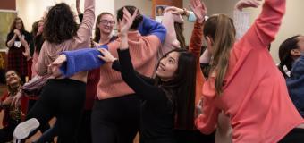 Women's dance performing at Lesley University Scholar's Day