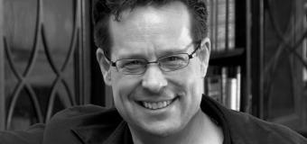 black and white headshot of Kevin Prufer