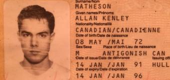 Kenley Matheson's passport information page
