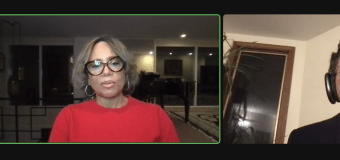 Zoom screenshot of Gayle Jessup White and Steven Shapiro