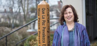 Vivien Marcow Speiser stands on South Campus