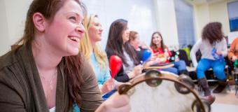 students playing instruments