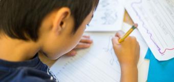 student writing 
