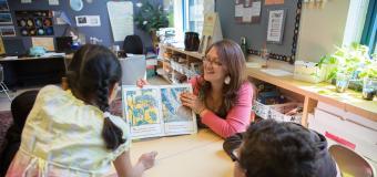esther clark reading to students