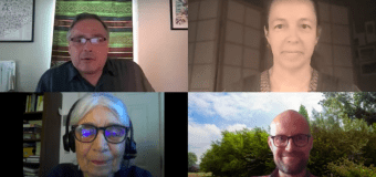 screenshot of Zoom screen with four participants