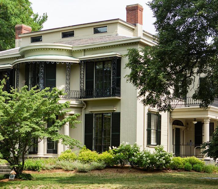 101 Brattle Street Building in Cambridge, MA - white two-story building with columns