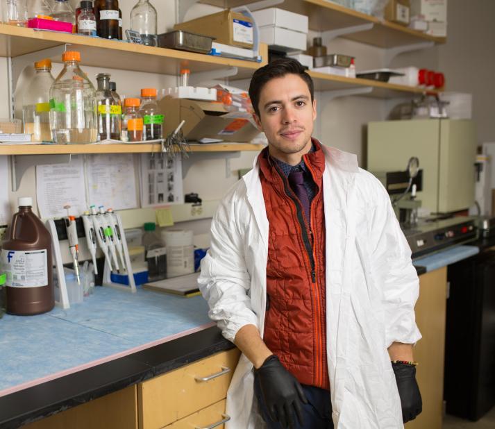 José Gonzalez in his science lab