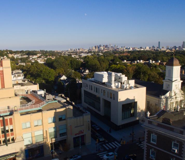 sky view of campus
